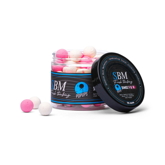 SBM Popups - Sqwidz Pink/White, 18mm i gruppen Sluker / Boilies Og Grunnfõr / Popups & Wafters hos Sportfiskeprylar.se (SBM-SKWID-FL-P-18MM)