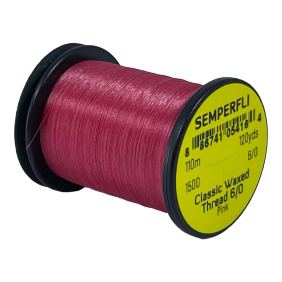 Semperfli Classic Waxed Thread 110m 6/0 - Pink i gruppen Kroker Og Terminal Takkel / Flue Binding / Fluebindingsmateriale / Bindetråd hos Sportfiskeprylar.se (SCWX106PNK)