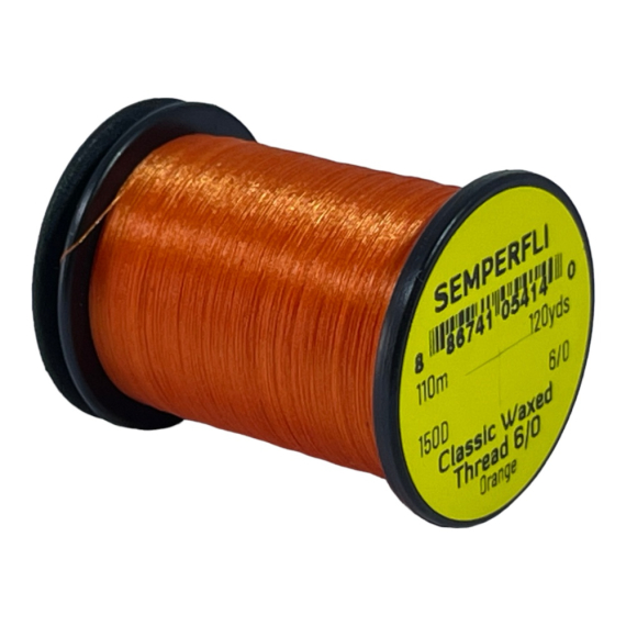 Semperfli Classic Waxed Thread 110m 8/0 - Orange i gruppen Kroker Og Terminal Takkel / Flue Binding / Fluebindingsmateriale / Bindetråd hos Sportfiskeprylar.se (SCWX108ORG)