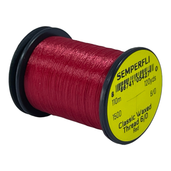 Semperfli Classic Waxed Thread 110m 12/0 - Red i gruppen Kroker Og Terminal Takkel / Flue Binding / Fluebindingsmateriale / Bindetråd hos Sportfiskeprylar.se (SCWX112RED)