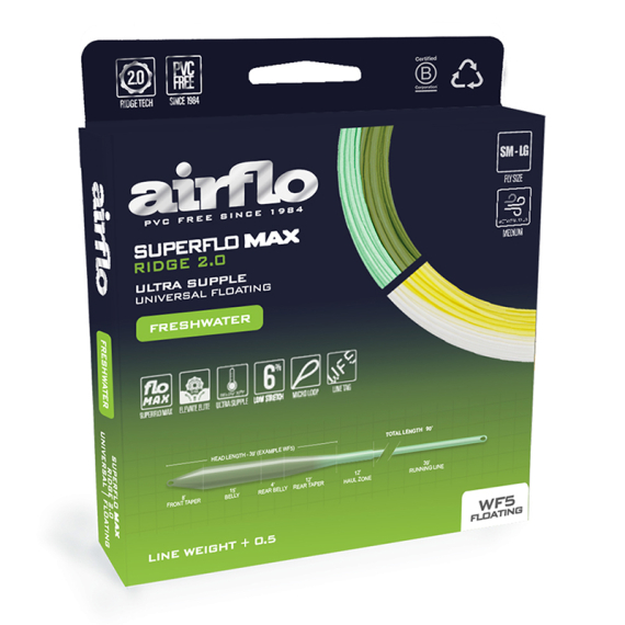 Airflo Superflo Max Ridge 2.0 Ultra Supple Universal i gruppen Snører / Skyteliner / Enhåndssnøre hos Sportfiskeprylar.se (SMUS-UT-WF4F-PY-WHr)