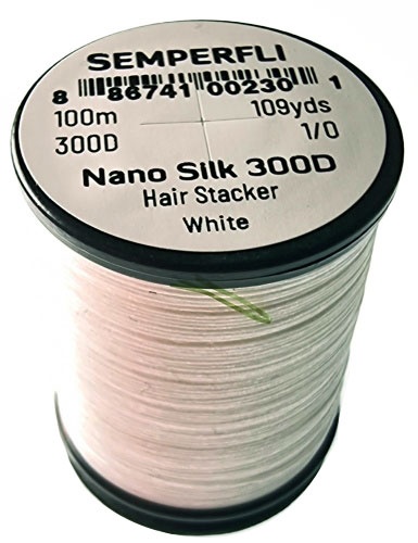 Semperfli Nano Silk 300D 1/0 Hair Stacker i gruppen Kroker Og Terminal Takkel / Flue Binding / Fluebindingsmateriale / Bindetråd hos Sportfiskeprylar.se (SNAN300WHT)