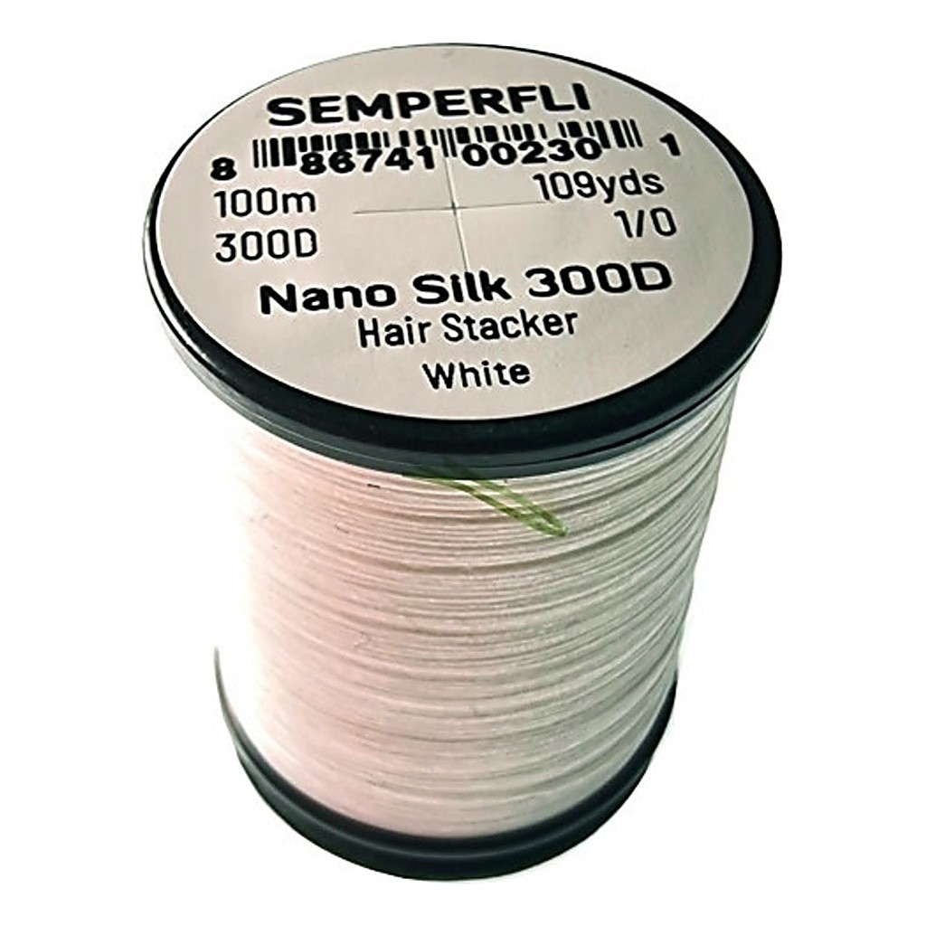 Semperfli Nano Silk 300D 1/0 Hair Stacker i gruppen Kroker Og Terminal Takkel / Flue Binding / Fluebindingsmateriale / Bindetråd hos Sportfiskeprylar.se (SNAN300WHT)