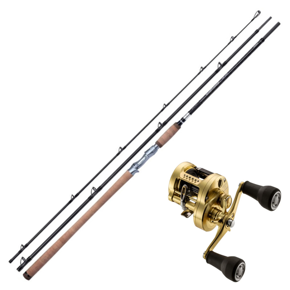 Shimano Speedmaster 12\'4\'\' 50-120g Conquest Salmon Combo i gruppen Kombinasjoner / Kaste Kombinasjoner / Spinnfiskesett Laks & Sjøørret hos Sportfiskeprylar.se (SPEEDMASTERCONQUESTCOMBO)