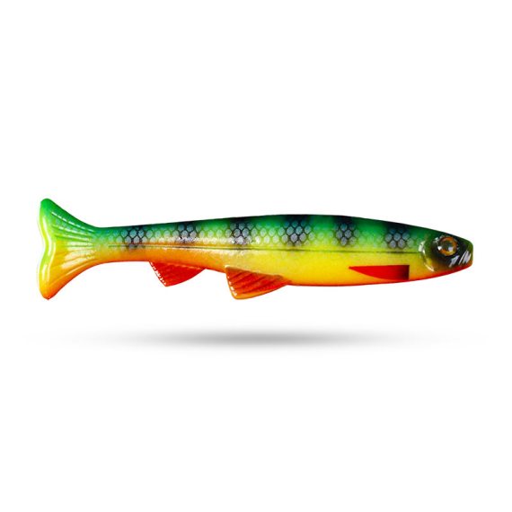 Scout Kicker 9cm (5-pack) - Fire Tiger Fluo i gruppen Sluker / Softbaits / Abbor Softbaits Og Gjørs Softbaits hos Sportfiskeprylar.se (STSK9-FTF)