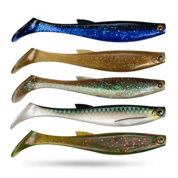 Scout Shad 9cm (5pcs) - Mixed-pack 9 i gruppen Sluker / Softbaits / Abbor Softbaits Og Gjørs Softbaits hos Sportfiskeprylar.se (STSS9-MIX09)