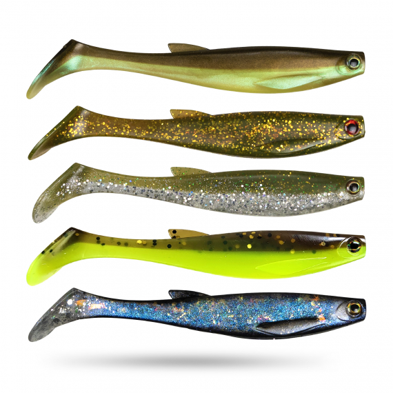 Scout Shad 9cm (5pcs) - Mixed-pack 11 i gruppen Sluker / Softbaits / Abbor Softbaits Og Gjørs Softbaits hos Sportfiskeprylar.se (STSS9-MIX11)
