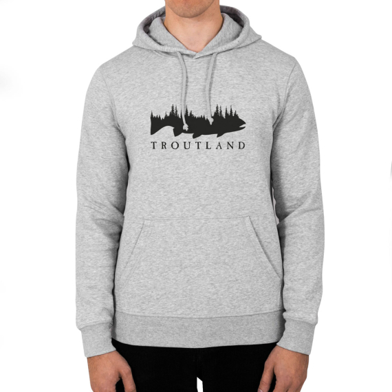Troutland Hoodie Heather Grey i gruppen Klær Og Fottøy / Klær / Gensere / Hettegensere hos Sportfiskeprylar.se (SW550HGSr)