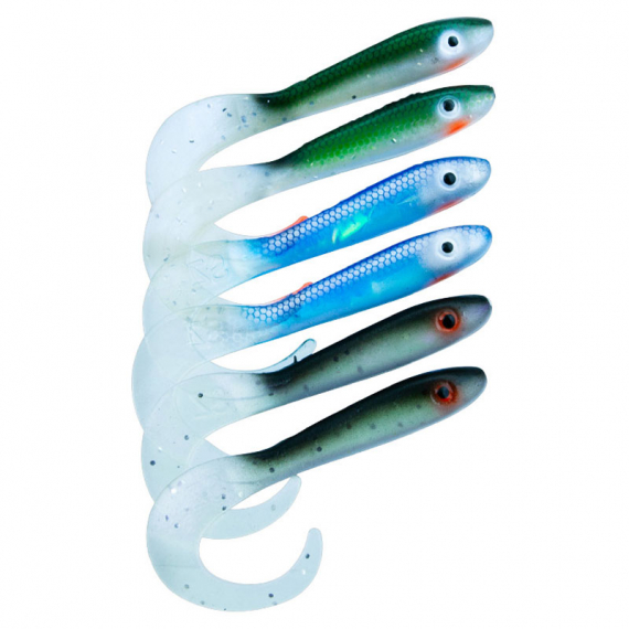 Svartzonker McRubber Tail 11cm Mix (6-pack) - Baitfish i gruppen Sluker / Softbaits / Abbor Softbaits Og Gjørs Softbaits hos Sportfiskeprylar.se (SZ103253)