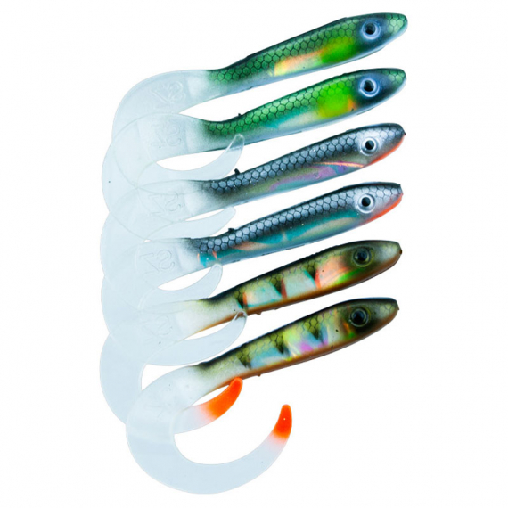 Svartzonker McRubber Tail 11cm Mix (6-pack) i gruppen Sluker / Softbaits / Abbor Softbaits Og Gjørs Softbaits hos Sportfiskeprylar.se (SZ103253r)