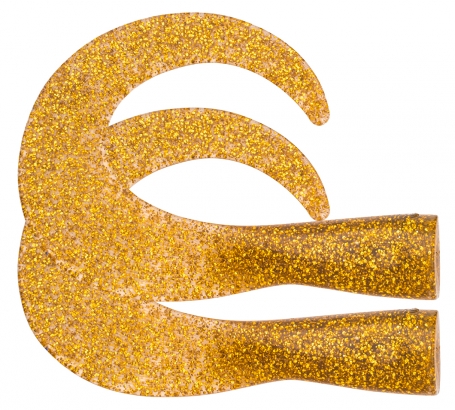 SvartZonker BigTail Junior C2 Gold Glitter 2-pack i gruppen Sluker / Softbaits / Ekstra Haler Og Curlytails hos Sportfiskeprylar.se (SZ106302)