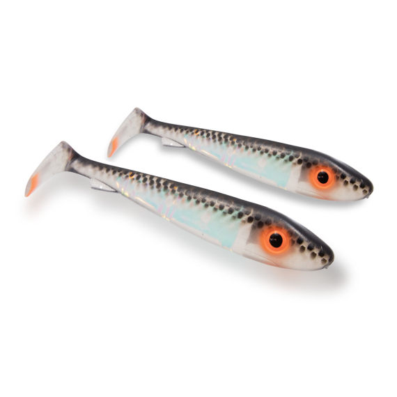 SvartZonker McRubber Jr 17cm UV Series (2-pack) - Black Back Flash i gruppen Sluker / Softbaits / Gjedde Softbaits hos Sportfiskeprylar.se (SZ110422)