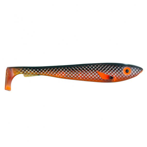 SvartZonker McRubber Flash Shad 23cm (2-pack) - Black Back Motoroil i gruppen Sluker / Softbaits / Gjedde Softbaits hos Sportfiskeprylar.se (SZ111104)