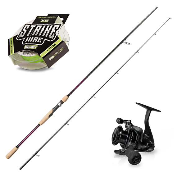 SvartZonker The Force The Wand 8\' 30-110g Pitch Black Spinning Combo i gruppen Kombinasjoner / Spinnsett / Gjedde Spinnsett hos Sportfiskeprylar.se (SZTHEFORCEPITCGBLACK)