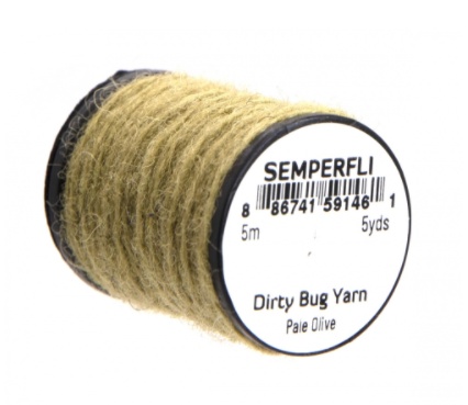Semperfli Dirty Bug Yarn - Pale Olive i gruppen Kroker Og Terminal Takkel / Flue Binding / Fluebindingsmateriale / Yarn Og Chenille hos Sportfiskeprylar.se (Sem-0950-1209)