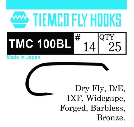 Tiemco 100 Dry Fly Barbless 20-pack - #10 i gruppen Kroker Og Terminal Takkel / Kroker / Fluebindings Kroker hos Sportfiskeprylar.se (T100BL-10r)
