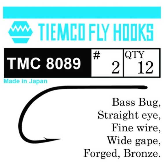 Tiemco 8089 Bass Bug 10-pack i gruppen Kroker Og Terminal Takkel / Kroker / Fluebindings Kroker hos Sportfiskeprylar.se (T8089-2r)