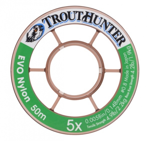 Trout Hunter Nylon EVO Tippet 6X | 0,128 mm (50 meter) i gruppen Kroker Og Terminal Takkel / Ledere Og Fortommsmaterialer / Fortommsmaterialer / Fortommsmateriale Fluefiske hos Sportfiskeprylar.se (TH50203)