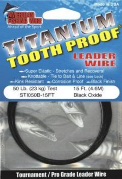 AFW - Titanium Tooth Proof Single Strand, tafsmaterial i gruppen Kroker Og Terminal Takkel / Ledere Og Fortommsmaterialer / Fortommsmaterialer / Wire hos Sportfiskeprylar.se (TITANIUMTPr)