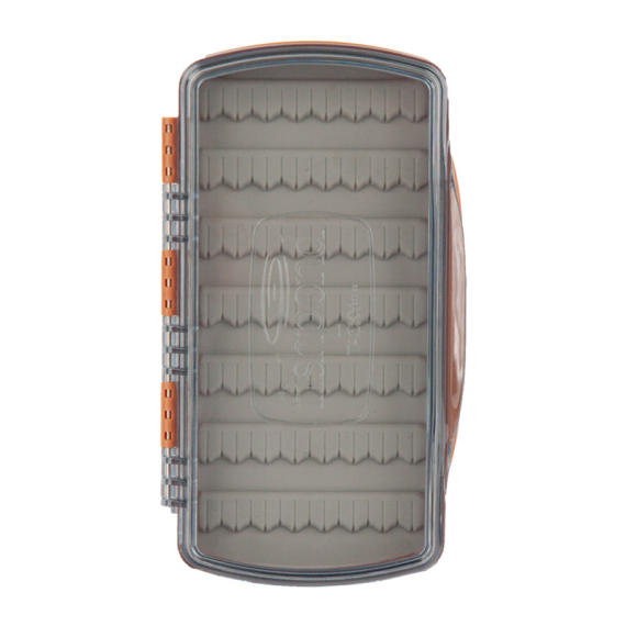 Tacky Pescador Fly Box Medium Clear - Burnt Orange i gruppen Oppbevaring / Utstyrsskrin / Flueboks hos Sportfiskeprylar.se (TPFB-M-C-BO)