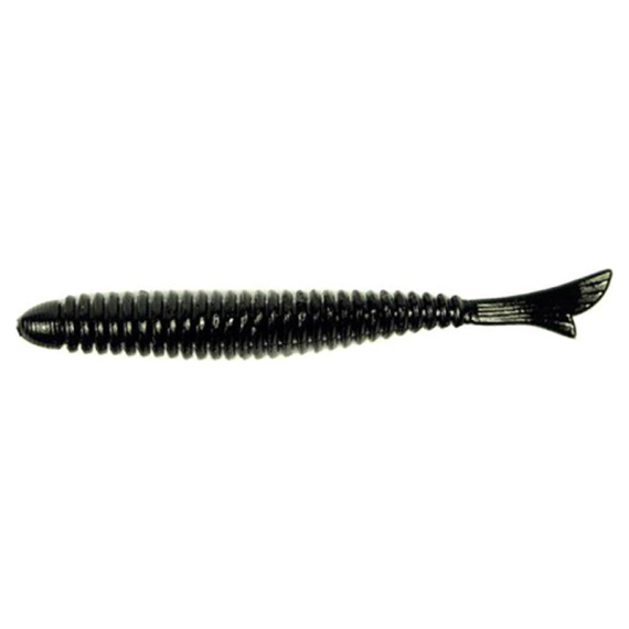 Baitbreath U30 Fish Tail Ringer 9cm - Solid Black i gruppen Sluker / Softbaits / Abbor Softbaits Og Gjørs Softbaits hos Sportfiskeprylar.se (TRA-BB132)