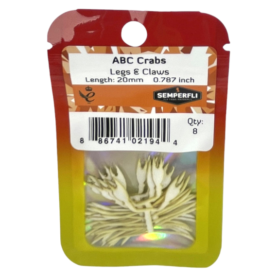 Semperfli ABC Crab Legs & Claws Skeletons - 20mm i gruppen Kroker Og Terminal Takkel / Flue Binding / Fluebindingsmateriale / Ekstra Haler hos Sportfiskeprylar.se (UCBC020NATr)