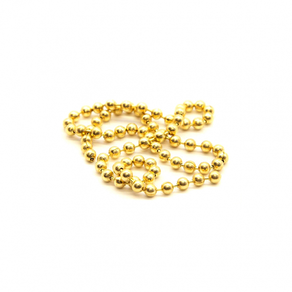 Kulkätting - Medium 3,2 mm Gold i gruppen Kroker Og Terminal Takkel / Flue Binding / Fluebindingsmateriale / Coneheads/Tubevekter hos Sportfiskeprylar.se (W-EYB2504)