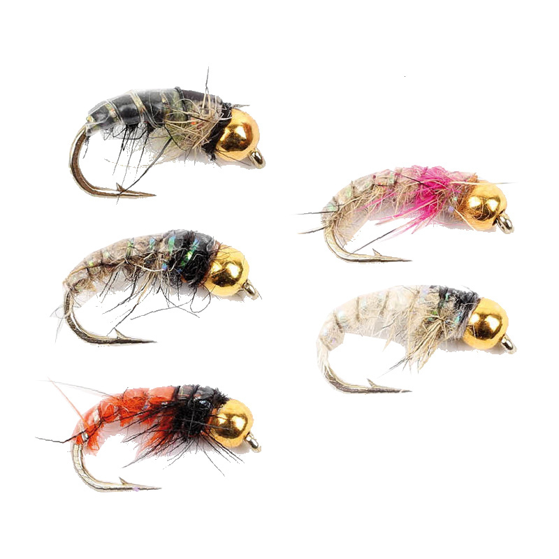 Gold Head Czech Nymphs 5-pack i gruppen Sluker / Fluer / Nymfer hos Sportfiskeprylar.se (WFB1217)