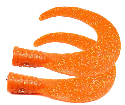 SvartZonker Big Tail (2-pack) - Orange i gruppen Sluker / Softbaits / Ekstra Haler Og Curlytails hos Sportfiskeprylar.se (ZS101103)