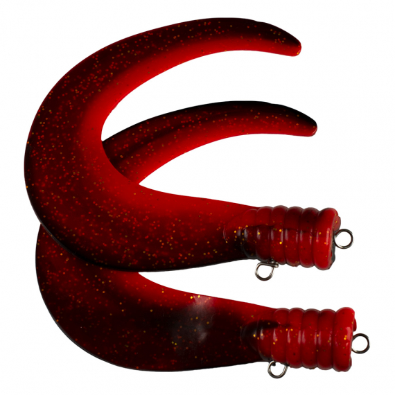 SvartZonker Big Tail (2-pack) - C31 Reverse Black/Fl.Red i gruppen Sluker / Softbaits / Ekstra Haler Og Curlytails hos Sportfiskeprylar.se (ZS101131)
