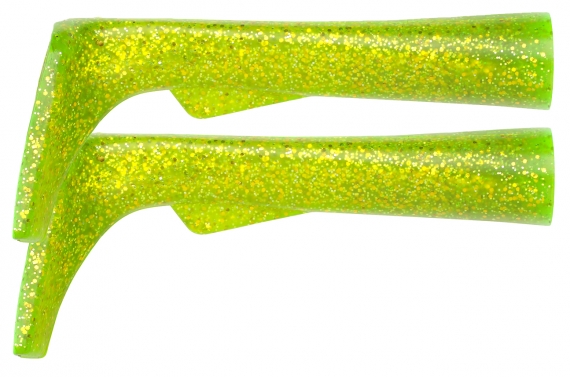 SvartZonker Big Paddle - Chatreuse Glitter 2-pack i gruppen Sluker / Ekstra Paddletails hos Sportfiskeprylar.se (ZS101601)