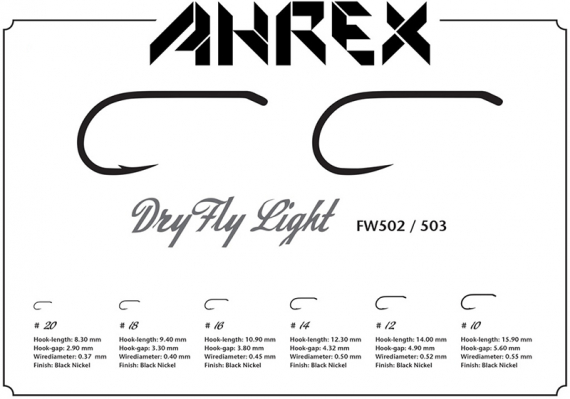 Ahrex FW502 - Dry Fly Light #16 i gruppen Kroker Og Terminal Takkel / Kroker / Fluebindings Kroker hos Sportfiskeprylar.se (afw502-16)