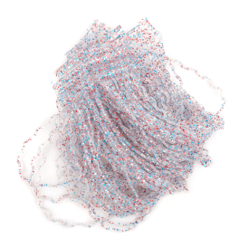 Clear / Red Silver Blue