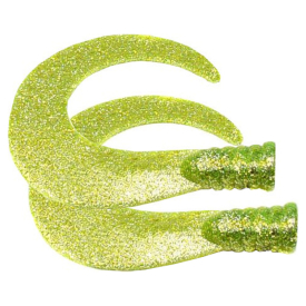SvartZonker Big Tail (2-pack) - Chartreuse glitter