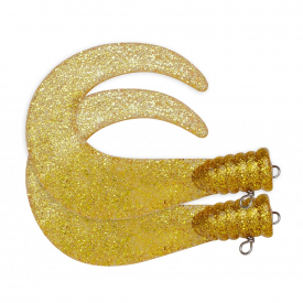 SvartZonker Big Tail (2-pack) - Gold Glitter