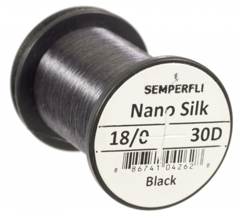 Semperfli Nano Silk 18/0 30D Black i gruppen Kroker Og Terminal Takkel / Flue Binding / Fluebindingsmateriale / Bindetråd hos Sportfiskeprylar.se (nano-ultra-blkr)