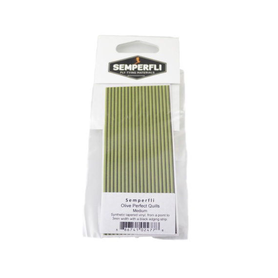 Semperfli Perfect Quills Synthetic Olive - Small i gruppen Kroker Og Terminal Takkel / Flue Binding / Fluebindingsmateriale / Yarn Og Chenille hos Sportfiskeprylar.se (sem-0905-sr)