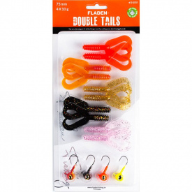 Fladen Jig Assortment Double Tails 75mm Colour combo 1