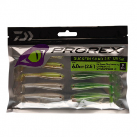 Daiwa PX Duckfin Shad 6,3cm (9-pack) - UV Set