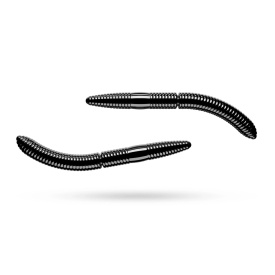 Libra Lures Fatty D'Worm 75 Garlic (8-pack) - Black
