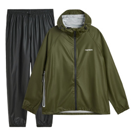 Tretorn Packable Rainbreaker Set, Forest Green