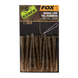 Fox Edges Camo Naked Line Tail Rubbers Size 10 10-pack