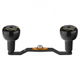 Gomexus 105mm Carbon Swept Handle with 30mm Aluminium Knob 8x5mm - Black & Gold