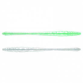 Libra Lures Dying Worm 70 Krill (15-pack) - Glow UV Green