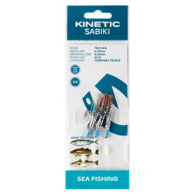 Kinetic Sabiki Trio #2/0 - Red/Blue Flash