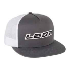 Loop Logo Meshback Flat Cap - Grey/White
