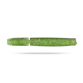 Scout Ned Shaker Head 7cm TPE 8pcs - Green Pumpkin Glitter