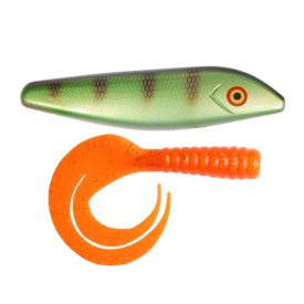 Vicke Pike Tail 80g, 40cm - Perch Orange Glitter Tail
