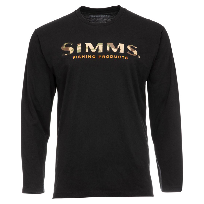 Simms Logo Shirt LS Black