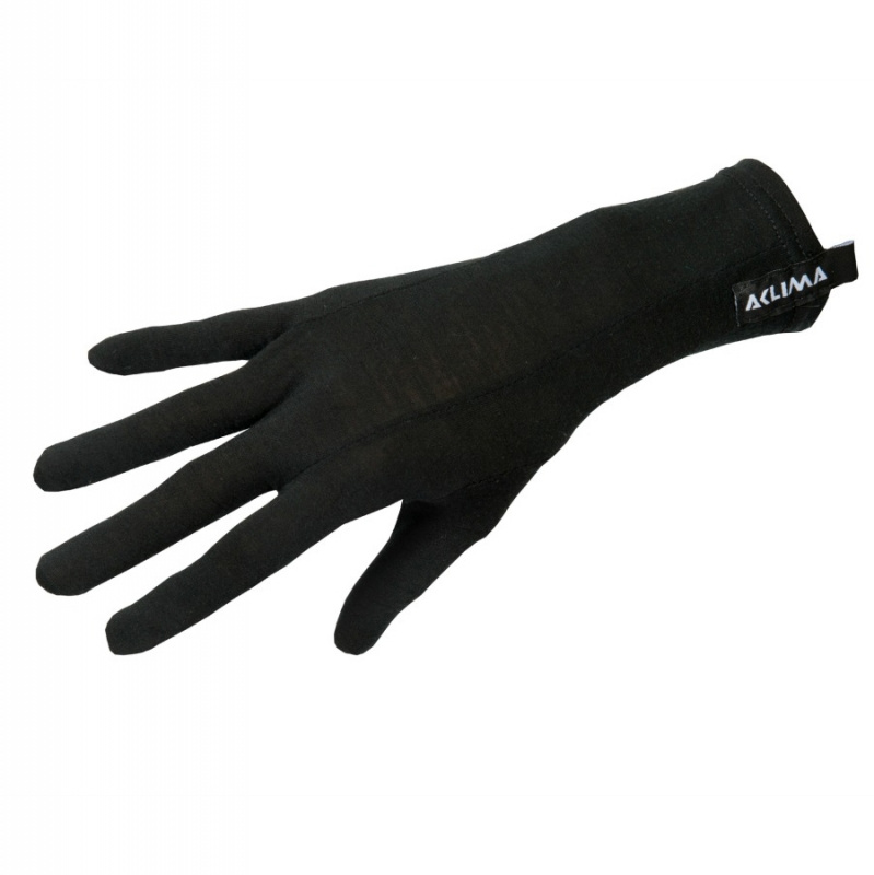 Lightwool Liner Gloves Unisex Jet Black